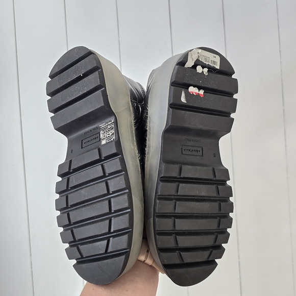 NWOT Aquatalia Arlo Metallic Gunmetal Gray Tall Puffer Winter/Rain Boot 6 - Picture 10 of 11